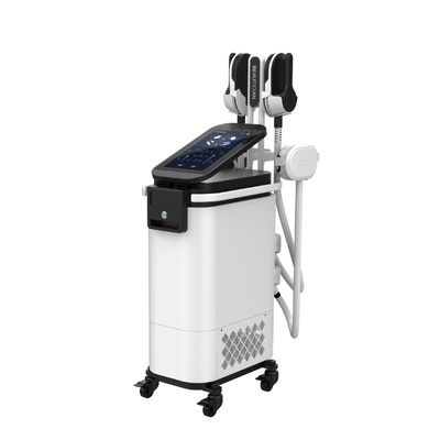 Buy Salon Use Vertical EMS Sculpting Machine 4 Handle Slimming Body Shaping online manufacture