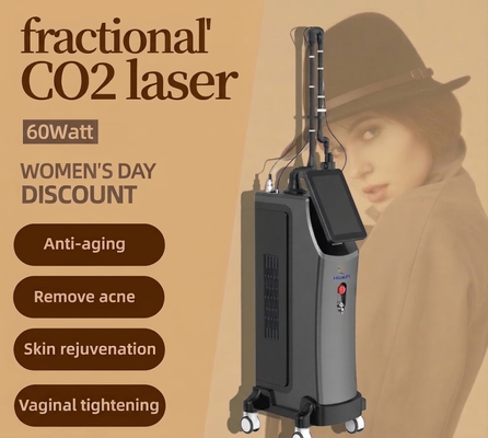 buy 60W RF Metal Tube Fractional CO2 Laser Machine Skin Tightening Minimize pores Treatment online manufacture